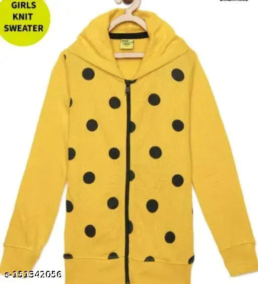 Acrylic long sleeve printed net girls' lightweight sweater, 2-3 years size on hanger