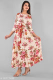 Multi-colored floral print anarkali kurta