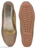 Synthetic ballet flats - Kav Ya Balerinas for women, embellished slip-on design in various sizes (IND-4 to IND-8) originating from India