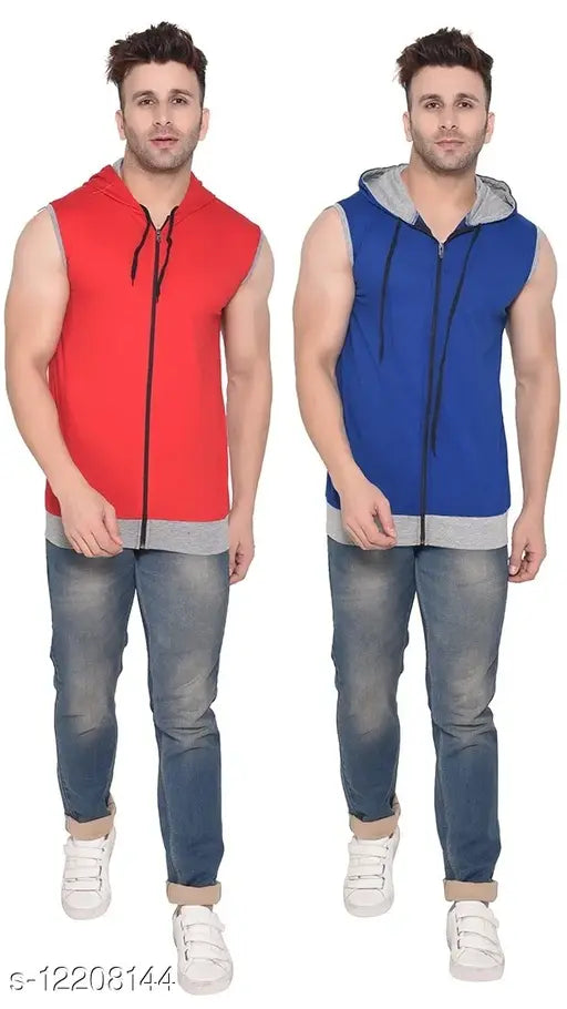 Geum Men's Solid Navy Blue Tshirts