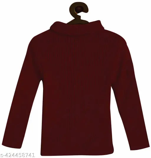 Highneck Long Sleeves Wool Sweater For Boys & Girls Pack Of 3