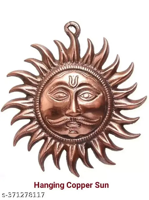 Copper LORDSHIVA METALS wall hanging Sun Idol for home protection, boosting success and business progress