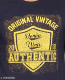 Mens stylish cotton half-sleeve printed t-shirt (L), single pack, Indian origin
