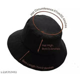Unisex cotton bucket sun hat with wide brim