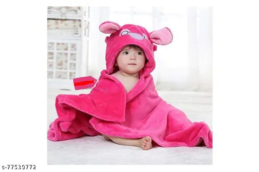 Newborn microfiber hooded towel pack - soft flannel for baby's comfort, India-made
