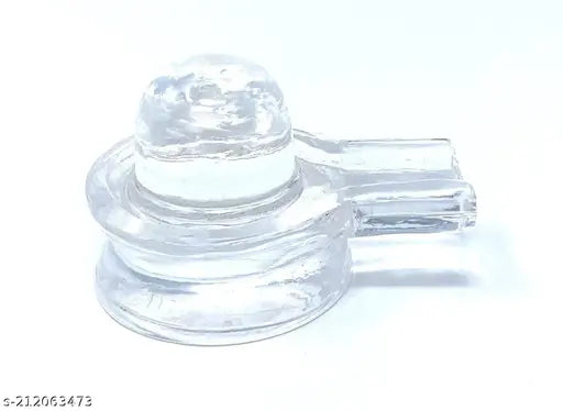 Clear Sphatik Shivling – Crystal Shiva Lingam, 2.2 inches, for Pooja with certificate.