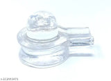 Clear Sphatik Shivling – Crystal Shiva Lingam, 2.2 inches, for Pooja with certificate.