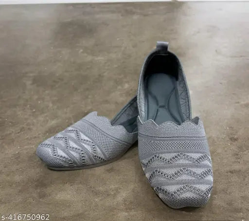 Canvas slip-on ballerinas, Punjabi Jutti Jutis for women - Indian handcrafted footwear