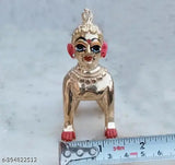 Brass Krishna idol, Shri Ji Mathura Baal Radha Rani 2 Ashtdhatu version from India