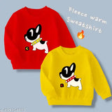 Sweatshirt for Kids | Red Gold Kids Sweatshirt Combo | Sweatshirt for Boys | Fleece Fabric full Sleeves | Kids Winter Wear Cottbray Pack of 2
