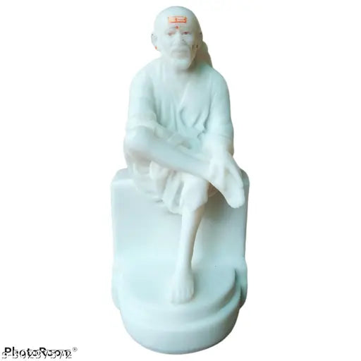 Marble Shirdi Saibaba Idol Murti, 8cm x 16cm x 6cm for home and office decor