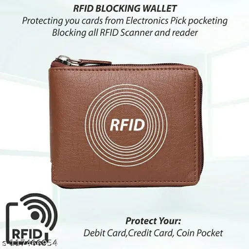 Royal Craft faux leather wallet, sleek & modern design, perfect for men's essentials