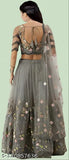 Red satin silk lehenga choli, semi-stitched with embroidery, kids Indian wedding wear