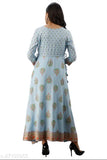 Blue, flared kurta