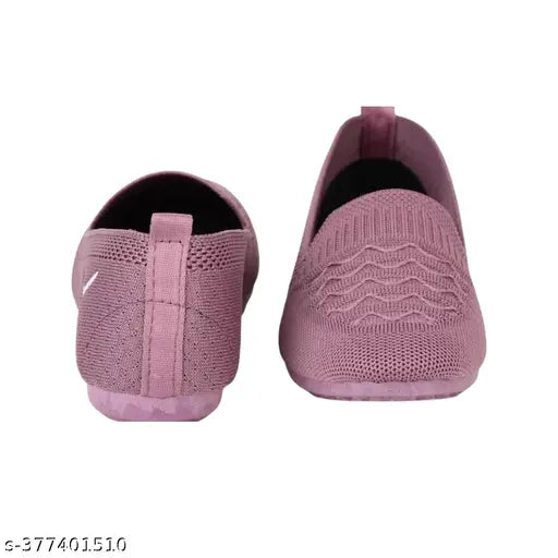Synthetic textured ballerinas in trendy casual styles for women and girls - premium slip-on bellies from India