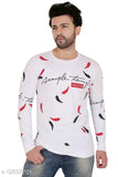 Cotton long sleeve Urbane Partywear men's t-shirt, printed net design - casual comfort, M (38in/27in), L (40in/27.5in), XL (42in/28in)