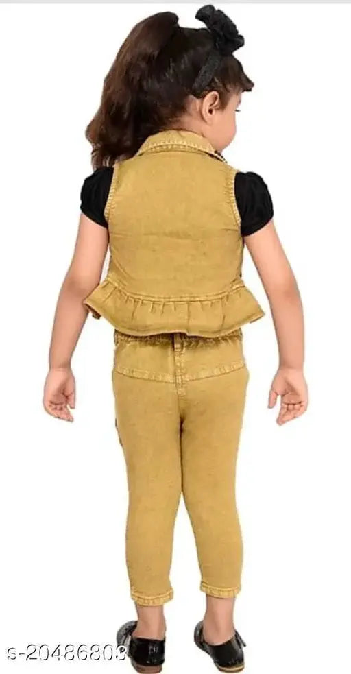 Girls yellow cotton frock