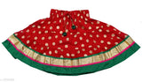 Polka dot rayon Lehenga Choli for toddlers, Indian traditional clothing with zari woven design