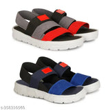 Boys' daily wear casual flat sandals, acrylic sole and EVA material. Two water-resistant, adjustable men's sandals for summer activities