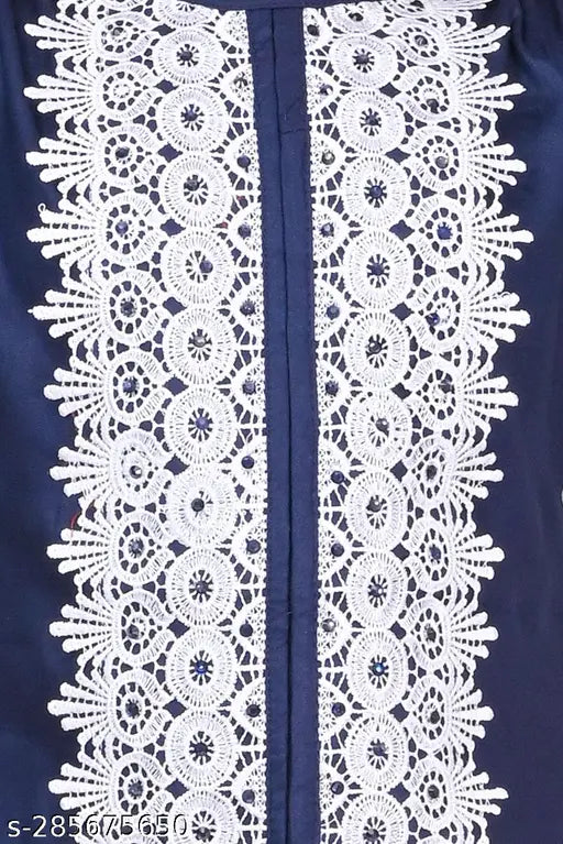 cotton sarara girls kurta set A-line, embroidered with short sleeves, skin-friendly fabric for kids (size options: 5-6yrs, 6-7yrs, 7-8yrs, 8-9yrs, 9-10yrs, origin: India)