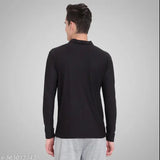 Lycra half-zip polo t-shirt for men in classic designs, offering comfort and style in a range of solid colors or patterns. Made in India