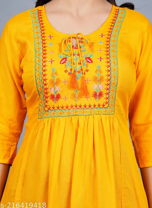 Rayon tunic-and-dhoti set with embroidery, traditional Indian garment for men and women