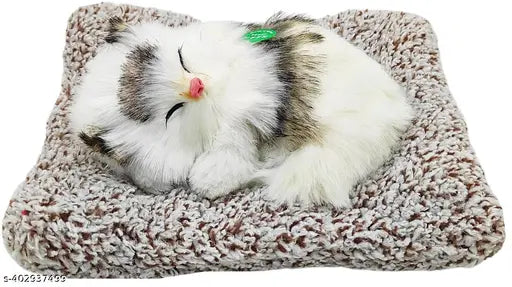 Sleeping cat musical toy, meow sound, Indian-made car accessory