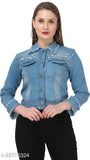 Denim Alisha Fabulous Women's solid ethnic jacket, long sleeves, sizes S-XL from India