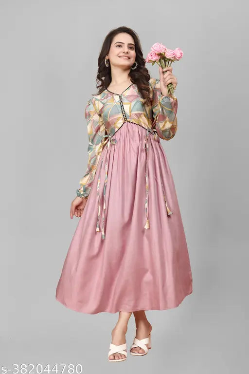 Kora muslin printed ALIYA CUT NETRA, three-quarter sleeve Indian women's blouse on hanger