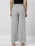 Grey and navy blue women's printed pyjama pants set of 2