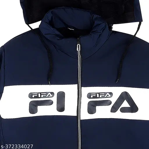 Boys quilted bomber jacket with color block design
