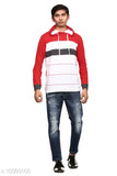 Gentino striped cotton blend hoodie for men, long sleeve print net top in size [size]