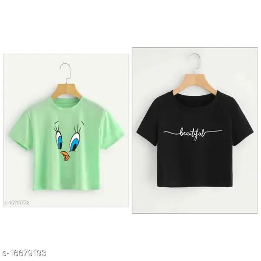 Cotton short-sleeved Pretty Fabulous Women T-shirts, printed pattern featuring vibrant colors and feminine designs, available in sizes S-XL