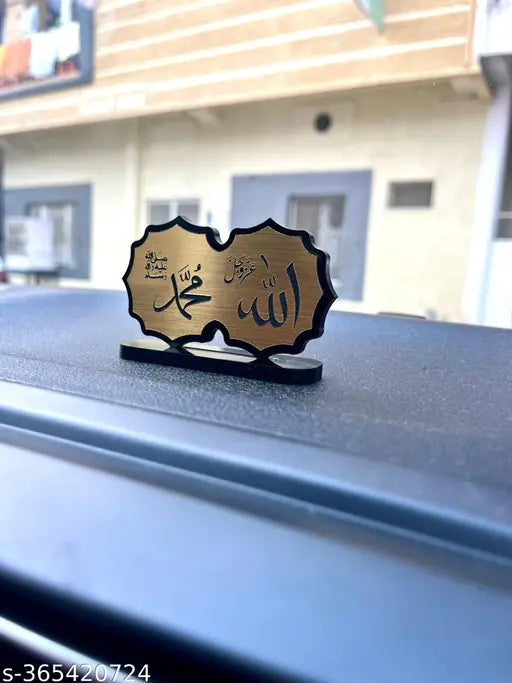 Hand-painted ALLAH Muhammad car decal, Indian artwork for vehicle decoration