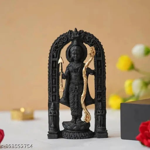 Marble Small Size Ram Lalla Murti Ayodhya Mandir idol, exquisite for car dashboard or home/office temple