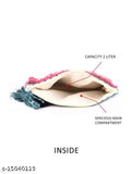 Blue fabric net pouch for women, made in India