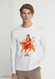 White full sleeve printed t-shirt for kids, polyester, long sleeves, printed pattern, made in India