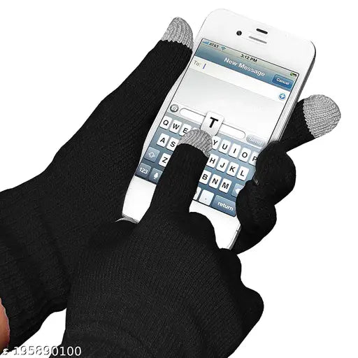 Wool winter cap & gloves set - warm, stretchable, comfortable, great for outdoor activities