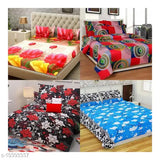 Indian Glace cotton floral double bedsheets set, featuring 4 sheets & 8 pillow covers - perfect for summer