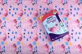 Pink organic cotton flannel swaddle blanket 90cm x 90cm (LazyToddler)