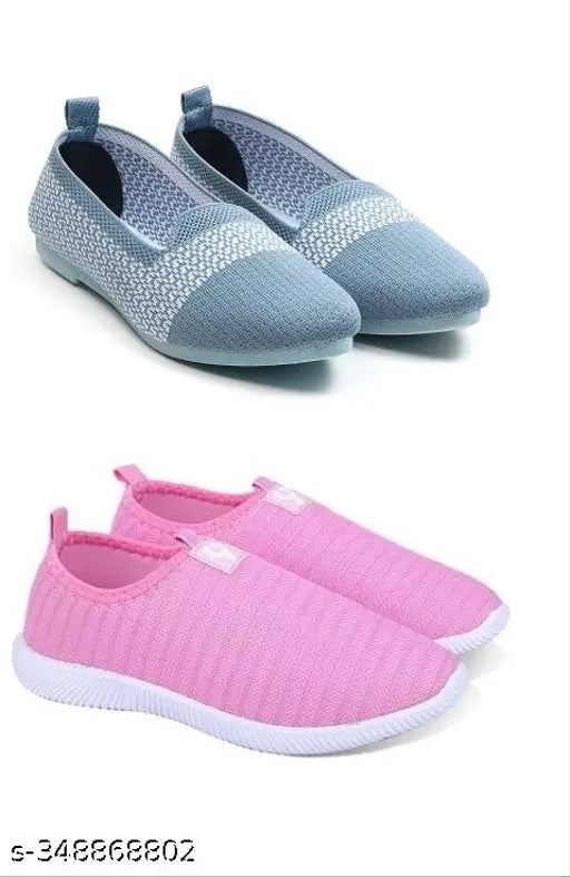 Indian-made SUPEX Mesh Loafers (Women's & Girls) - Comfortable, Durable, Skin-friendly Slippers with Embellished Pattern