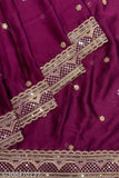 Designer vichitra silk saree with sequin work, elegant party wear, pre-stitched, indian origin