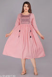 Pink long-sleeved kameez with matching dupatta