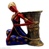 Modern resin vase, curved shape, pampas grass centerpiece, living room or bedroom décor, size 23x10x28 CM