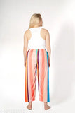 Printed payjama with a mix of striped and solid colors