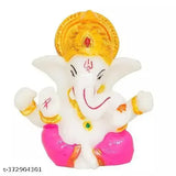 Multicolor eco-friendly polyresin Lord Ganesha figurine, 7cm x 5cm x 7cm for home decoration, intricately crafted with bright colors and detailed carvings