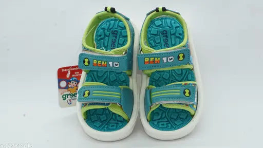 Limited edition kids' sandals, sea green and parrot green, featuring a comfortable strap