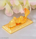 Handmade brass Nandeshwar Narmadeshwar Shiva Linga with Nandi & Sheshnaag Idol for home pooja or car dashboard, 10cm x 10cm x 10cm