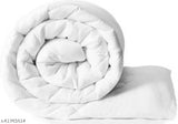 White, finest quality microfiber SHAPJW Solid Single Comforter for luxurious bed comfort, 60" X 90", baffle box construction