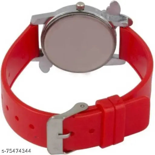 Red and durable Kids' analog-digital watch with free size, suitable for both boys and girls